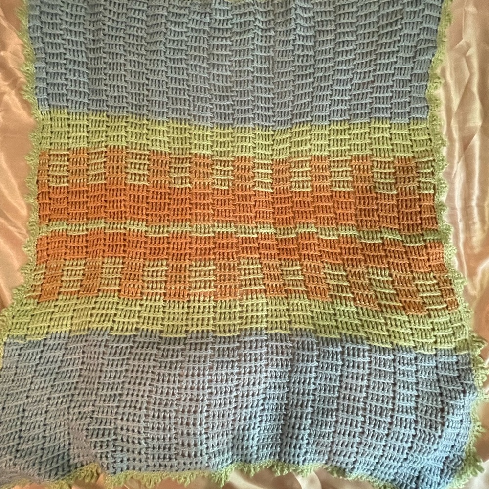 Tiny crocheted handmade Baby Blanket